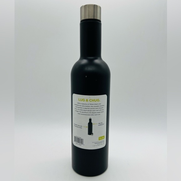 TRUE TANKED WINE GROWLER LUG & CHUG 750 ML DOUBLE WALLED STAINLESS STEEL NWT - Picture 1 of 15